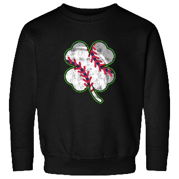 Discover Baseball player shamrock lucky charm Sweatshirts