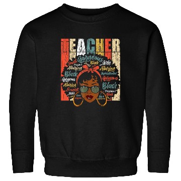 Discover Black Smart Teacher Afro Love Melanin African Amer Sweatshirts