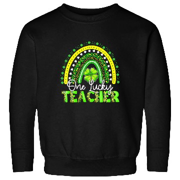 Discover Rainbow Leopard One Lucky Teacher St Patricks Day Sweatshirts