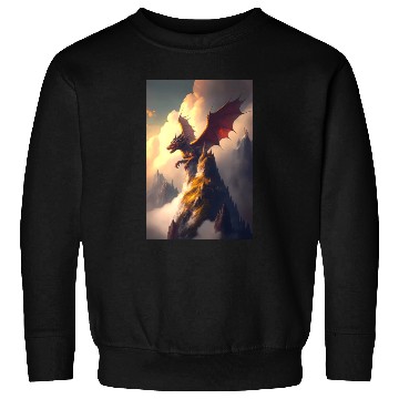 Discover Mystical Dragon in fog Sweatshirts