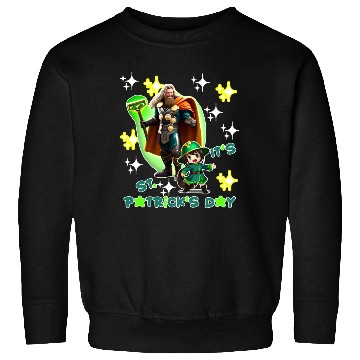 Discover Kids St. Patrick's Day Shamrock "Thor, anime" Sweatshirts