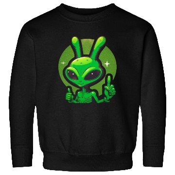 Discover Happy green Alien Sweatshirts
