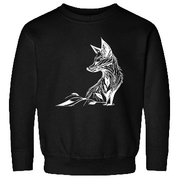 Discover Elegant Fox Portrait In Tattoo Lines Ink Sweatshirts