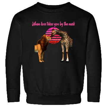 Discover Safari Love lion and giraffe Sweatshirts