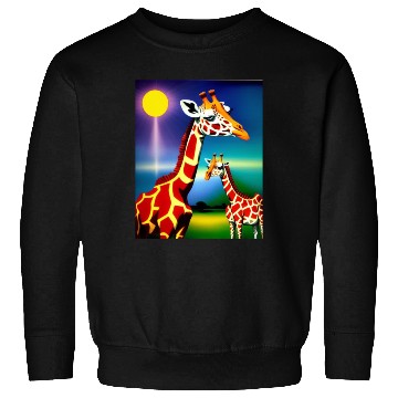 Discover Giraffe in the spectrum of light Sweatshirts