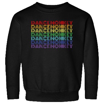 Discover Dance Monkey Rainbow Color Text Gift Music Fan Sweatshirts