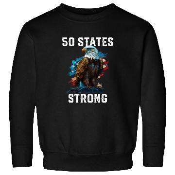 Discover 50 States Strong American Bald Eagle America 4th Sweatshirts