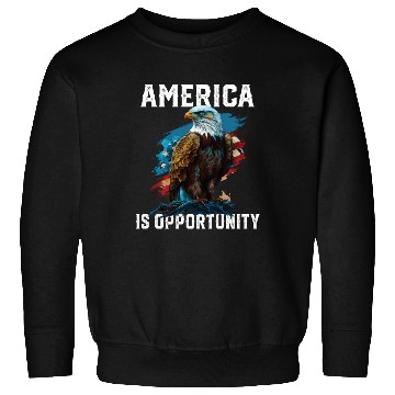 Discover America Is Opportunity American Bald Eagle July 4 Sweatshirts
