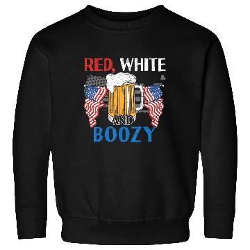 Discover Red White And Boozy made for a Patriotic American Sweatshirts