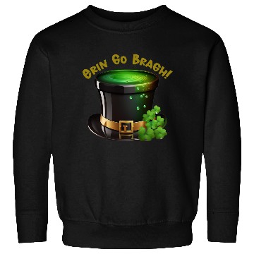 Discover Get Lucky with this 'Erin go Bragh' Top Hat Design Sweatshirts