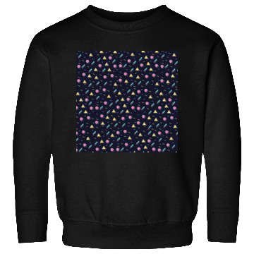 Discover 90s Navy + CMYK Bus Seat Retro Geometric Pattern Sweatshirts