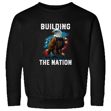 Discover Building the Nation American Bald Eagle America Sweatshirts
