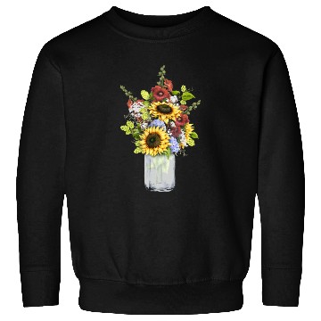 Discover Sunflower Mason Jar Flower Sweatshirts