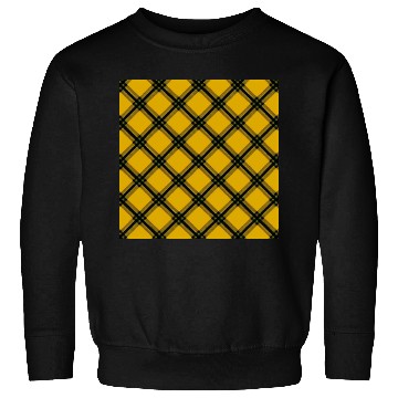 Discover Tartan Touch A Yellow and Black Pattern Sweatshirts