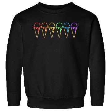 Discover Rainbow Neon Ice Cream Cones Sweatshirts