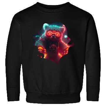 Discover Cool Mecha Grizzly with Cyborg Steampunk Style Sweatshirts