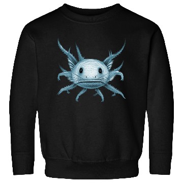 Discover axolotl staring at you - blue version Sweatshirts