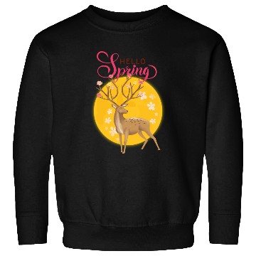 Discover Hello Spring with cute deer Sweatshirts