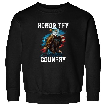 Discover Honor Thy Country American Bald Eagle America USA Sweatshirts