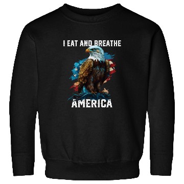 Discover I Eat and Breathe America American Bald Eagle Sweatshirts