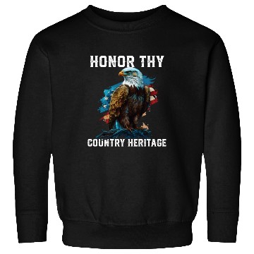 Discover Honor Thy Country Heritage American Bald Eagle Sweatshirts