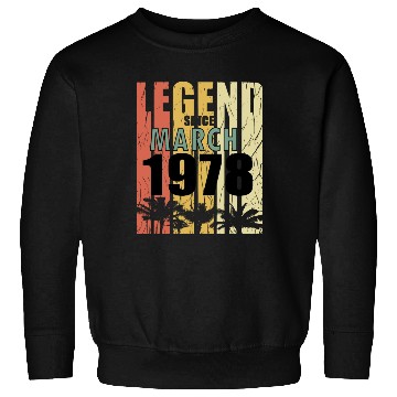 Discover March 1978 retro gift idea Sweatshirts