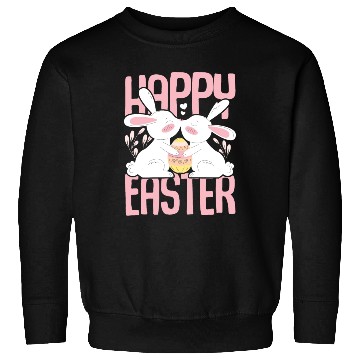 Discover Happy Easter Motif Easter Eggs Funny Easter Bunny Sweatshirts
