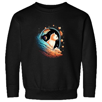 Discover Astronaut Cat Space Cat on Galaxy Cat Lover Sweatshirts
