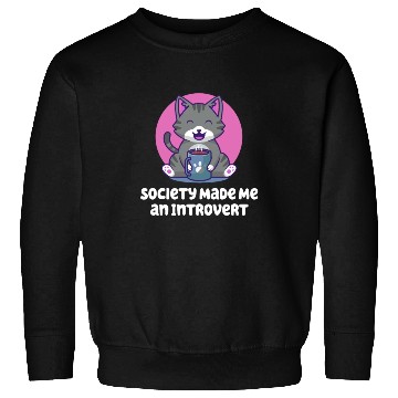 Discover Handcrafted by Society Introvert Sayings Antisocia Sweatshirts
