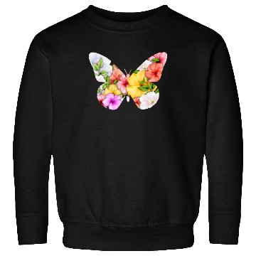 Discover Coconut Girl Aesthetic Butterfly Hibiscus Sweatshirts
