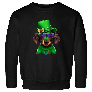 Discover St. Patricks Day Dachshund Wiener Dog Shamrock Sweatshirts