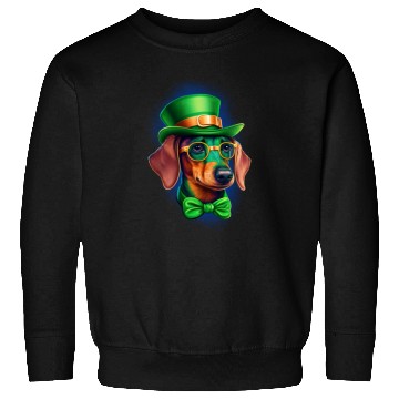 Discover St. Patricks Day Dachshund Wiener Dog Shamrock Sweatshirts