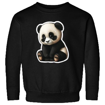 Discover Cute little Panda playing design Sweatshirts