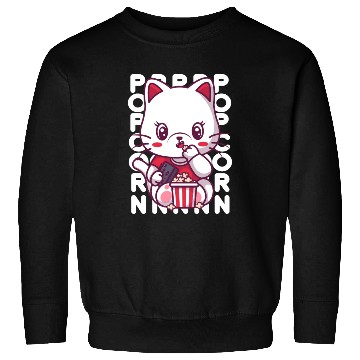 Discover Cat Eating Popcorn Sweatshirts