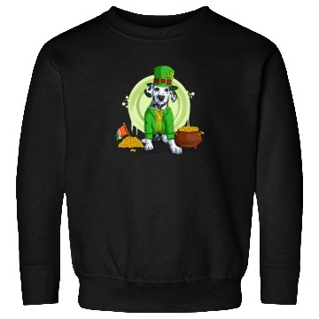 Discover Dalmatian Puppy, Irish Flag, Gold, Shamrock Dog St Sweatshirts