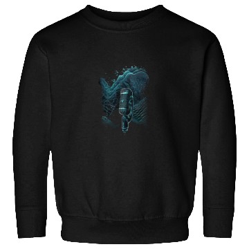 Discover AV Technician Sound Waves Microphone Audio Music Sweatshirts