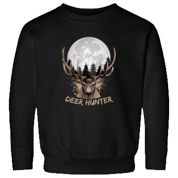Discover Deer Hunter Rack Hunter Full Moon Buck Hunting Sweatshirts
