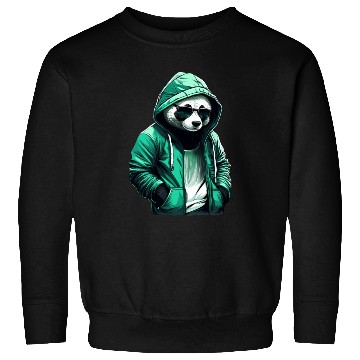 Discover Cool Panda with Green Sweatshirts and Sunglasses