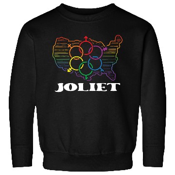 Discover Joliet Pride Month Pride Flag LGBT Community LGBTQ Sweatshirts