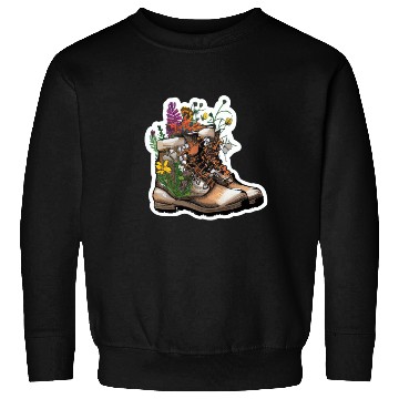 Discover Wildflower Hiking Boot: Find Your Path! Sweatshirts