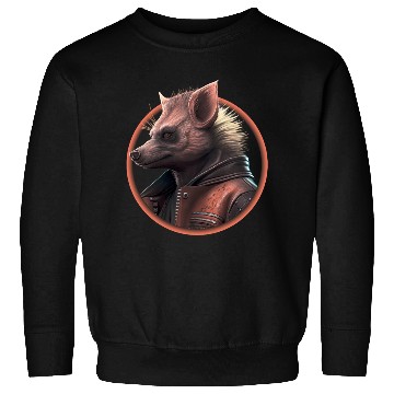 Discover Punk hyena with leather jacket Sweatshirts