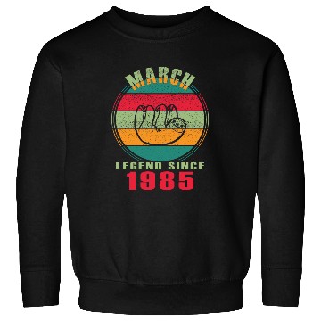 Discover March vintage 1985 38th birthday gift man Sweatshirts