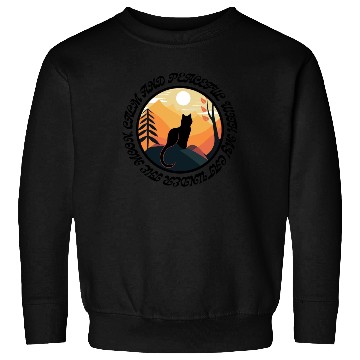 Discover Calm and peaceful with my cat under the moon Sweatshirts