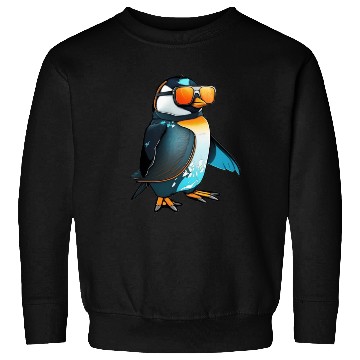 Discover Cool Winter Penguin with sunglasses Sweatshirts