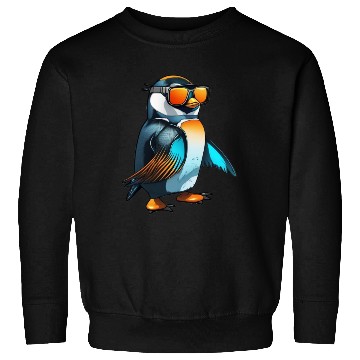 Discover Cool Winter Penguin with orange sunglasses Sweatshirts