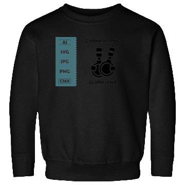 Discover Gymnastic ring Vector Glyph Icon Sweatshirts
