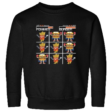 Discover Tic Tac Toe French Fries Chips vs. Burger Sweatshirts