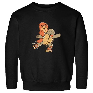Discover Sloth and turtle roller skating Sweatshirts