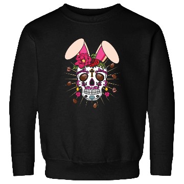 Discover Happy Easter Sunday Bunny El Dia De Los Muertos Sweatshirts