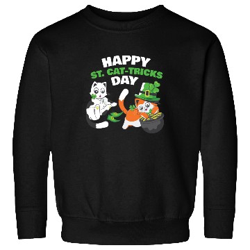Discover Cat Happy St Catricks Day Ireland Sweatshirts